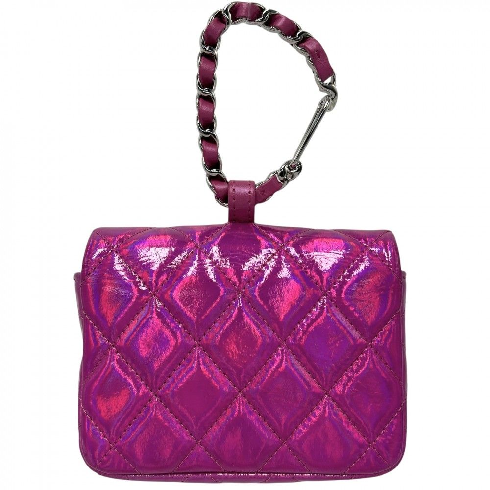 シャネル ポーチ レディース マトラッセ ココマーク チェーン ミニ 2025イヤーズギフト CHANEL ピンク シルバー金具 品