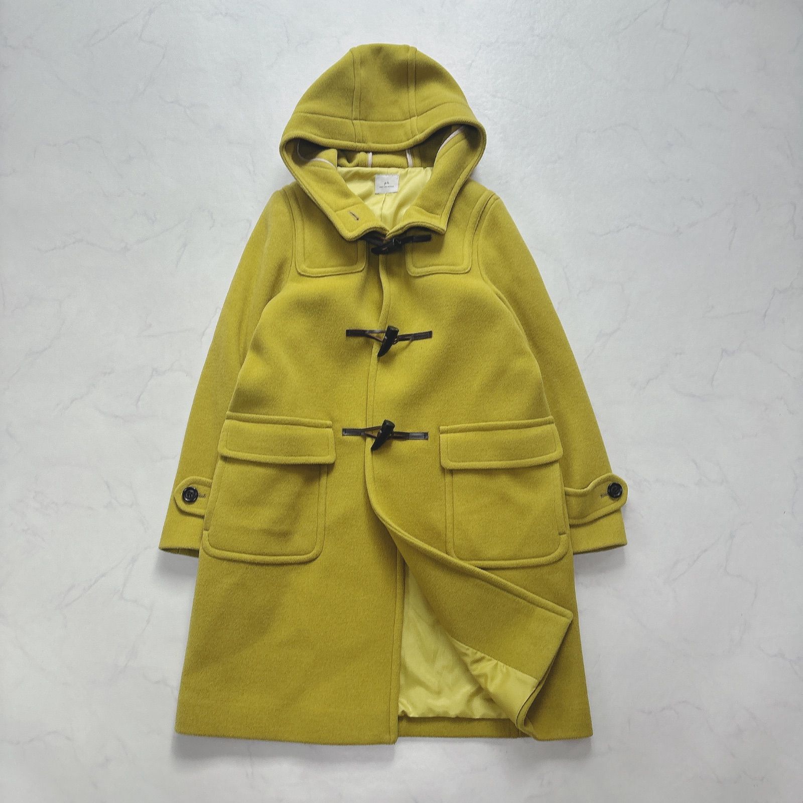 級 グリーンレーベルリラクシング ロングダッフルコート 色 38 ウール 人気