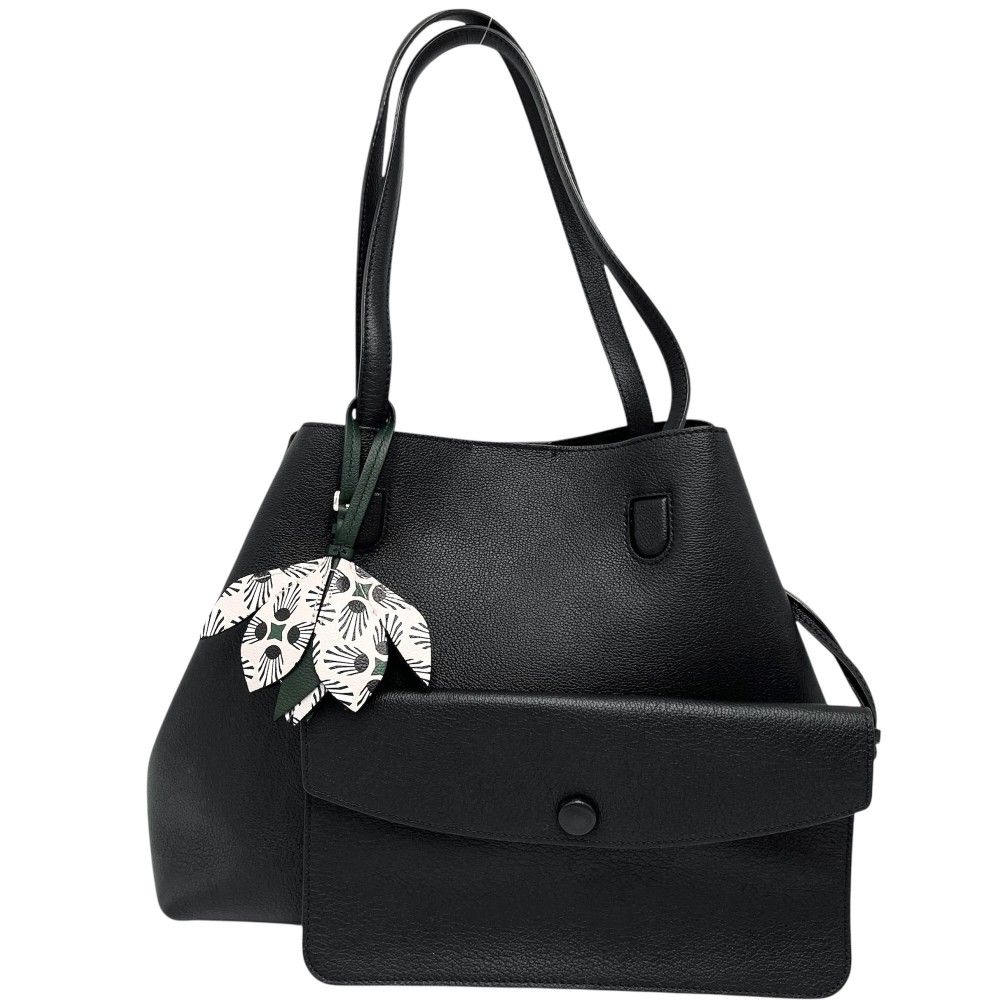 クリスチャンディオール トートバッグ レディース ブロッサム チャーム ショルダーバッグ 肩掛け ポーチ付き かばん 鞄 Christian Dior レザー ブラック 黒 シルバー金具 品