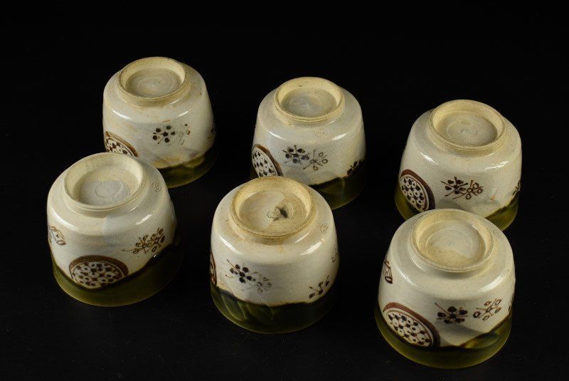 加藤丈助造 織部 蓋茶碗 十客 茶懐石道具 蓋物 陶芸 陶器【MA426】 加藤丈助造 織部 蓋茶碗 十客 茶懐石道具 蓋物 陶芸 陶器【MA426】