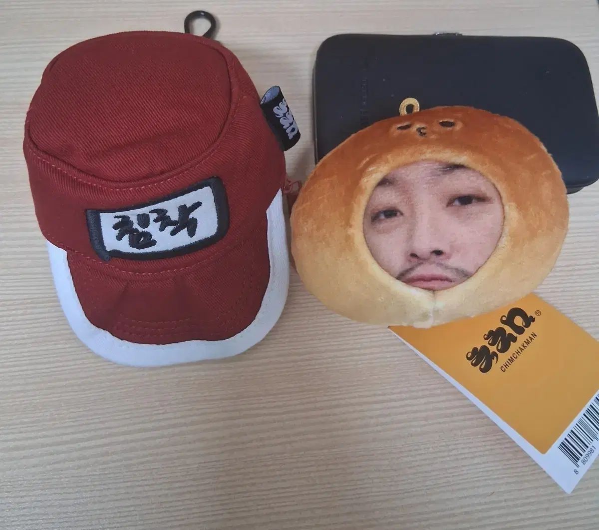 チンチャクメン ウール ポーチ キーホルダーと パンOHです 音声キーホルダー