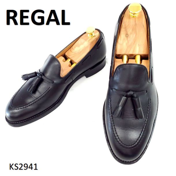 リーガル タッセルローファー 12VR 黒 本革 レザー 25.5cm