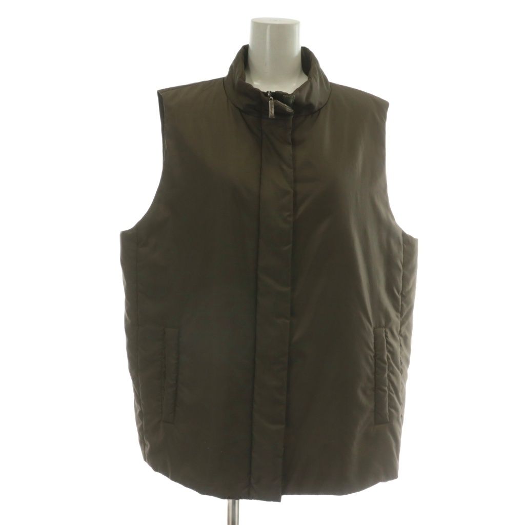 バーバリーズ Burberrys ヴィンテージ 中綿 ナイロン ベスト アウター ハイネック ジップアップ 15ABR カーキ XZ GY18