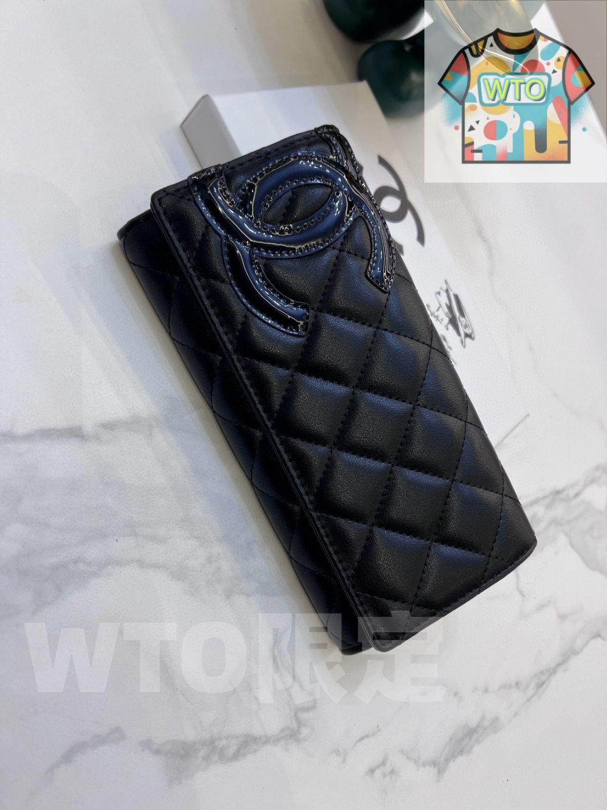 シャネル レディース ウォレット 2012 シープレザー ブラック 最新モデル