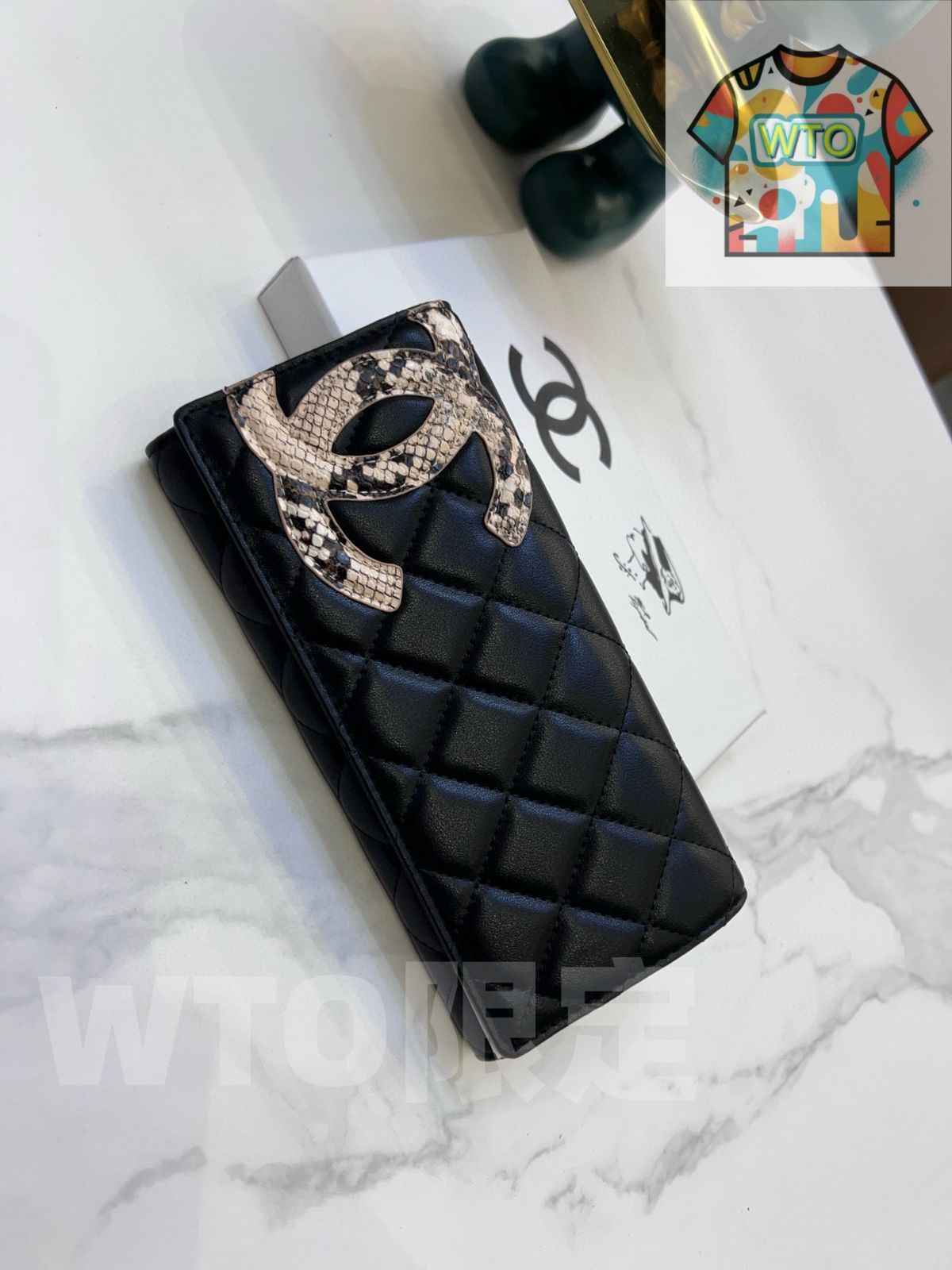  シャネル レディース ウォレット 2012 シープレザー ブラック 最新モデル 三つ折り財布 折り財布