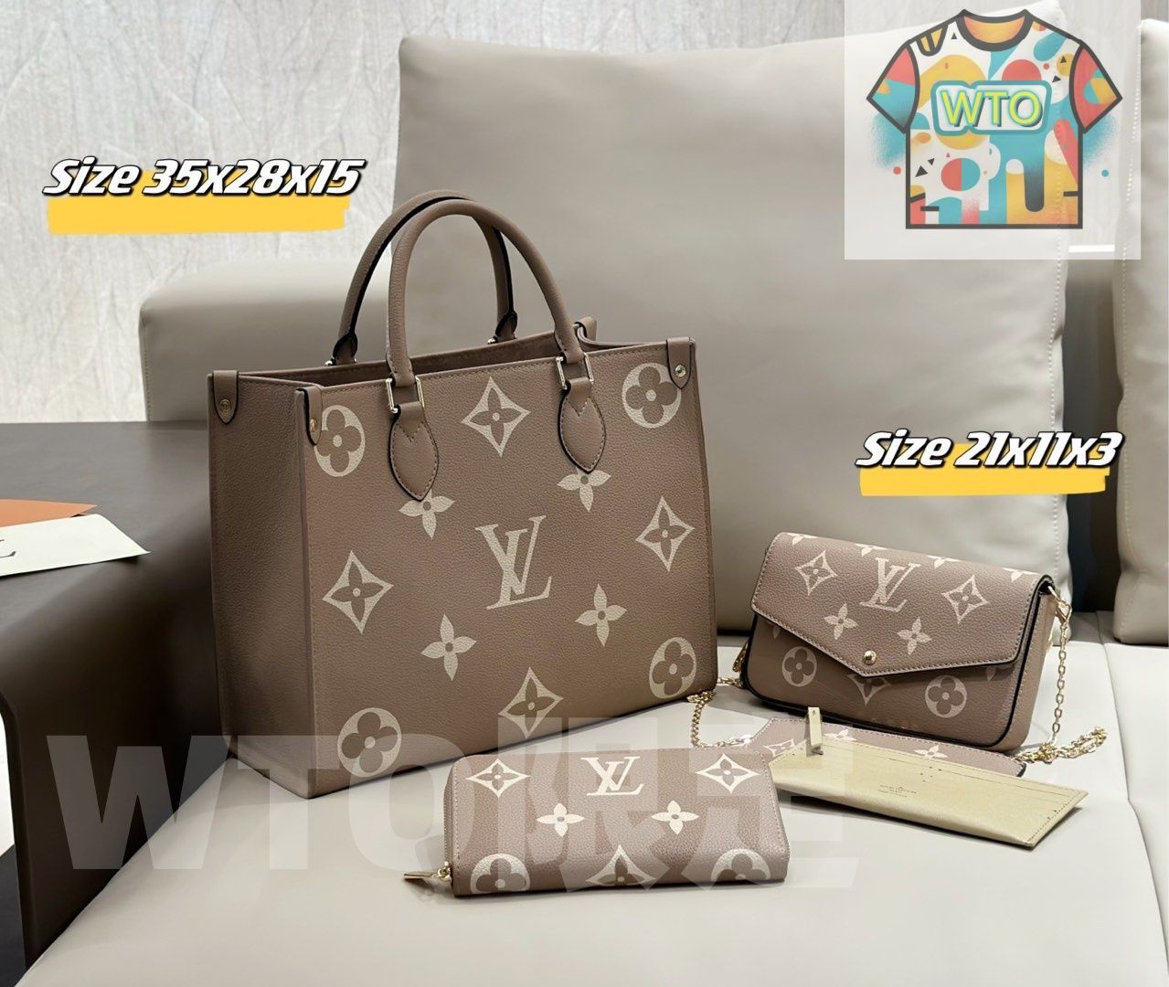  WTO通販 2025 ニューイヤーセットバッグ 大 中 小の3点セット 超 なセット -WTO輸入-JFS 08 三つ折り財布 折り財布