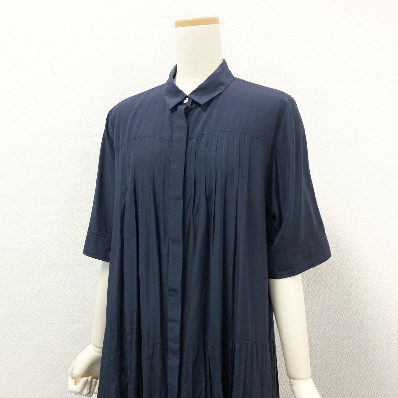 80k11 MORABITO BLANC モラビト 半袖シャツワンピース ロング