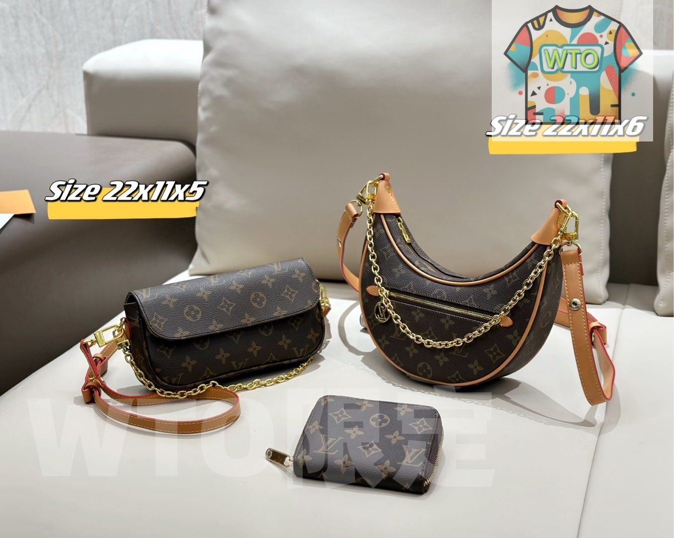 WTO通販 2025 ニューイヤーセットバッグ 大 中 小の3点セット 超 なセット -WTO輸入-CTA43