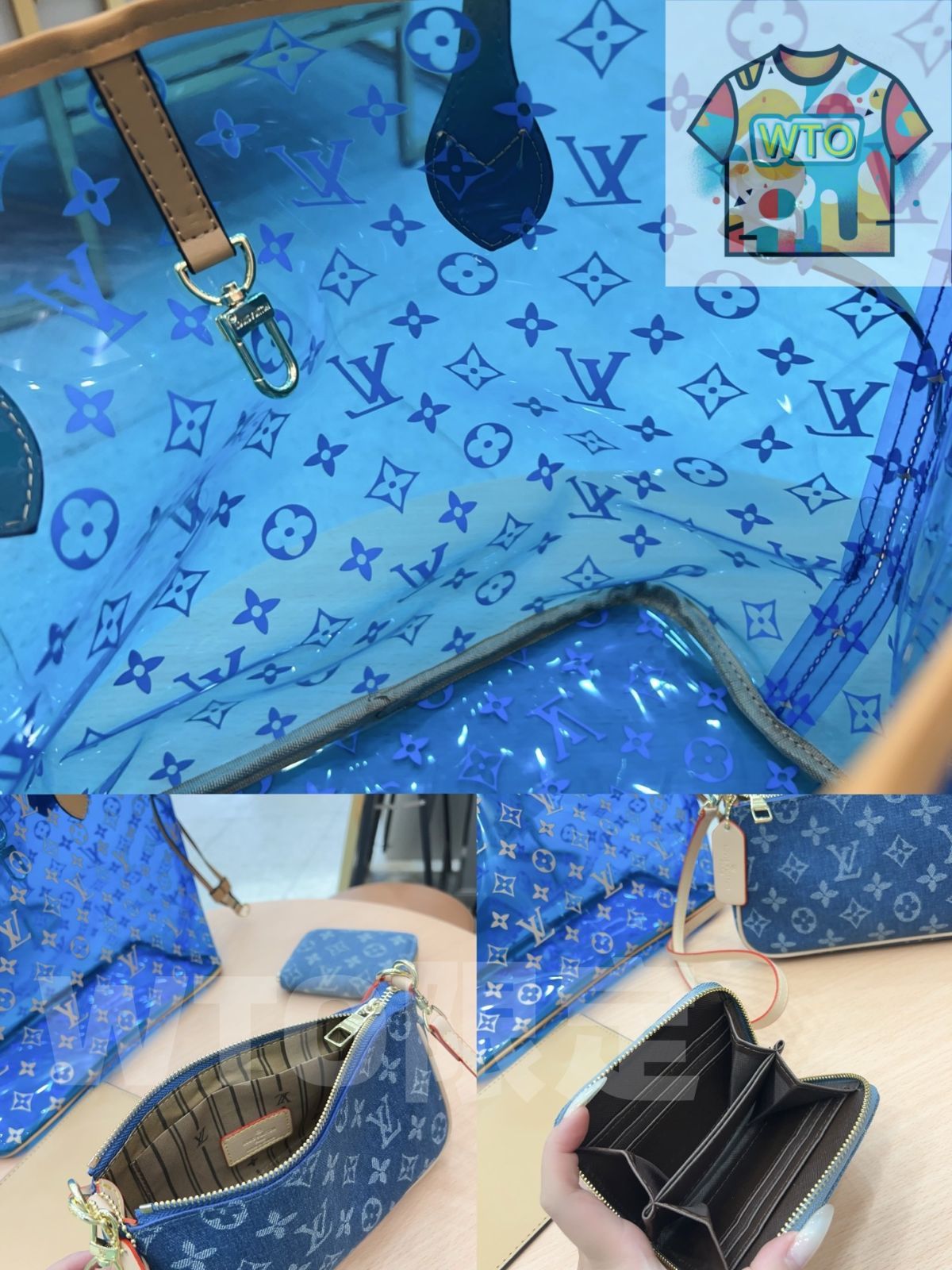 TOP New 2025 高品質3点セット - Lv ジェリーバッグ デニムマージャンバッグ 財布 特別割引 -WTO輸入-LCA27