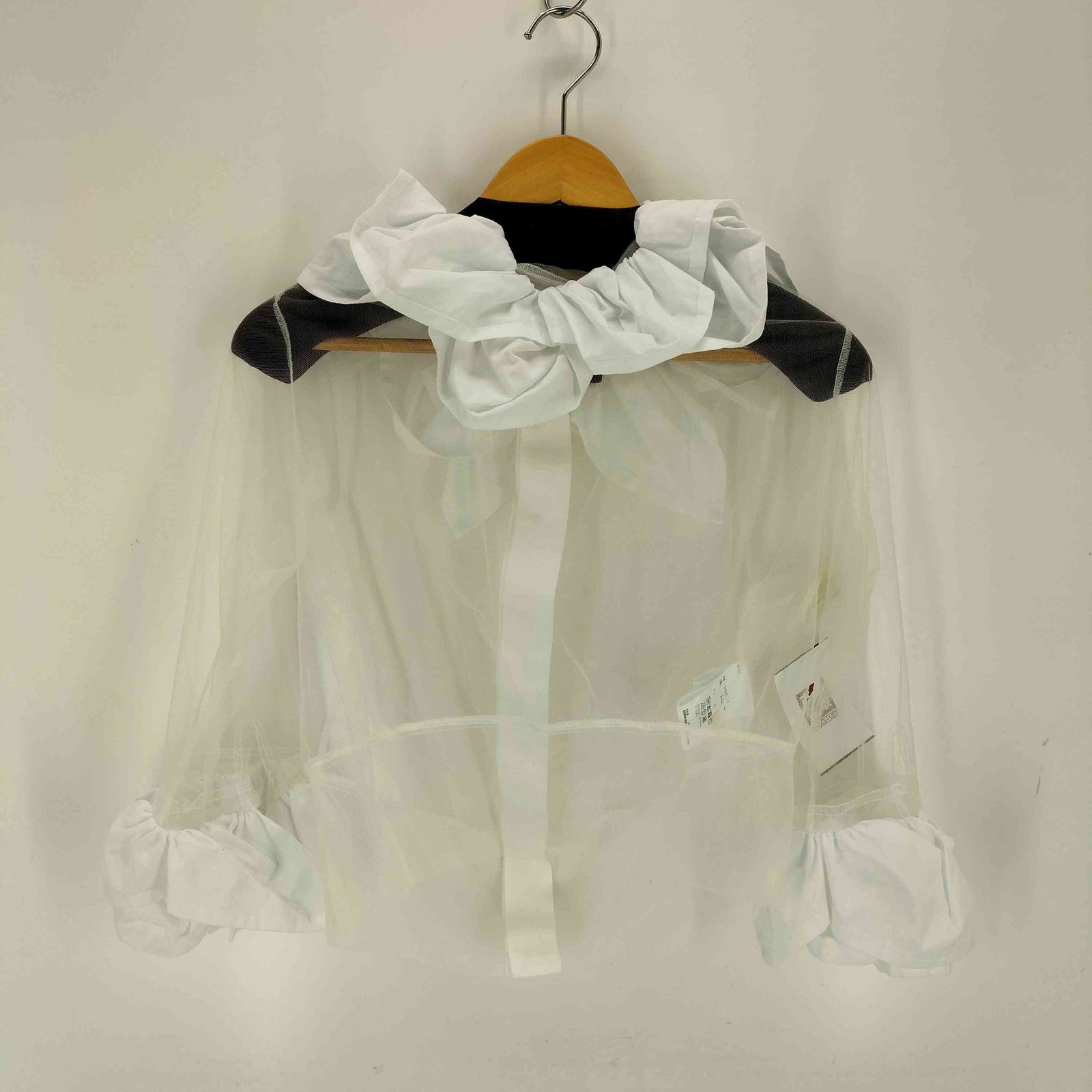 ユーズドフルギ 古着 MIYAOO コットンフリル付きチュールトップ レディース JPN S