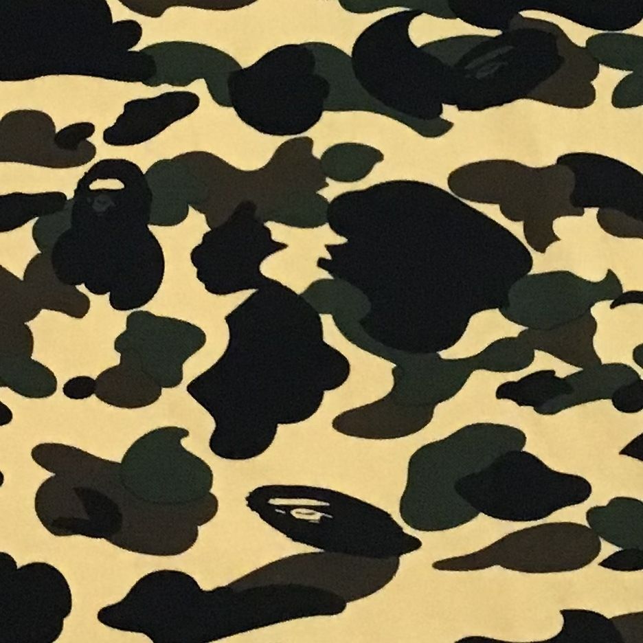 A Bathing Ape 1stカモ迷彩ポロシャツ L 1st camo yellow ポロシャツ Lサイズ a bathing ape BAPE camo polo