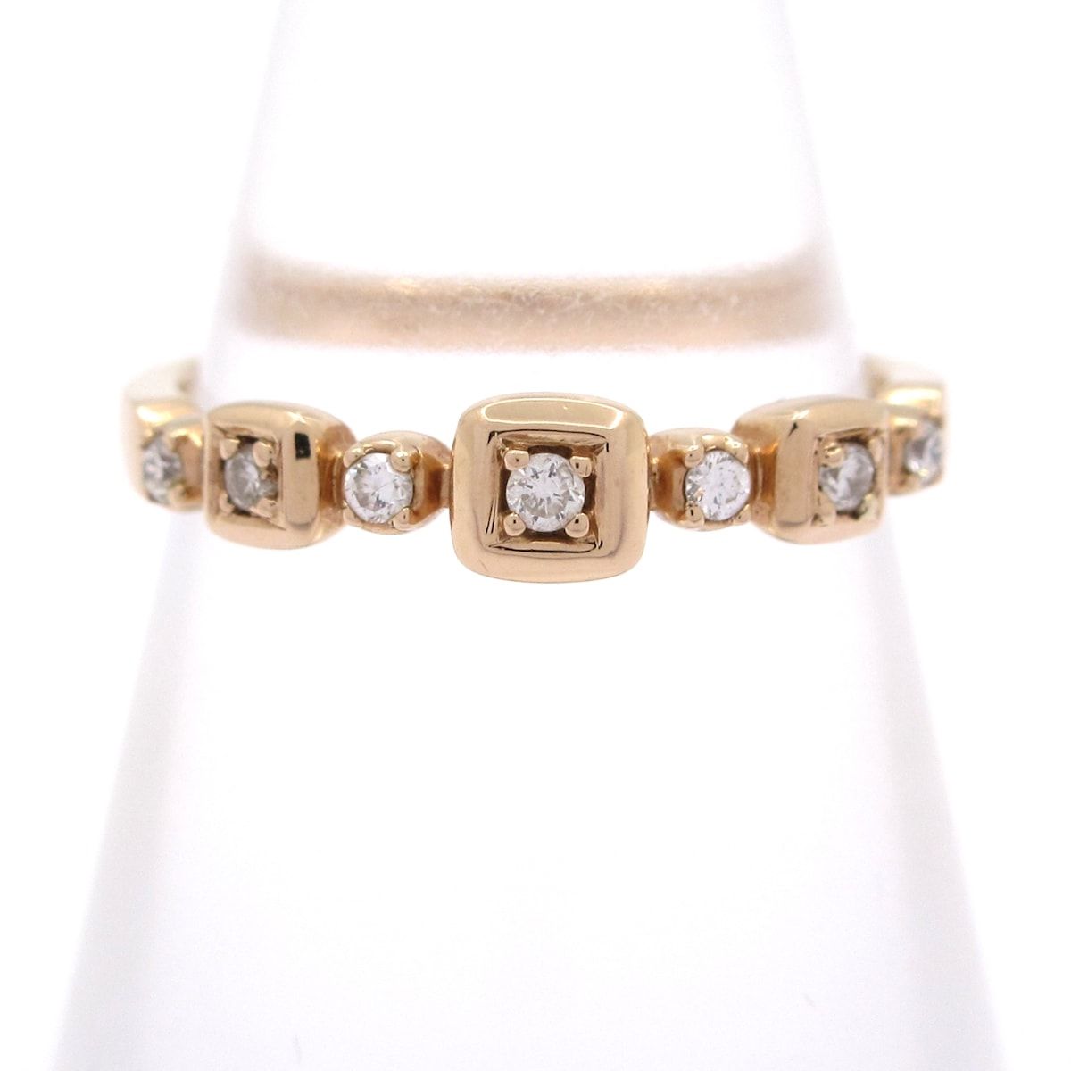 スタージュエリー K18WG 色石 ダイヤモンド リング 4.22g STAR JEWELRY