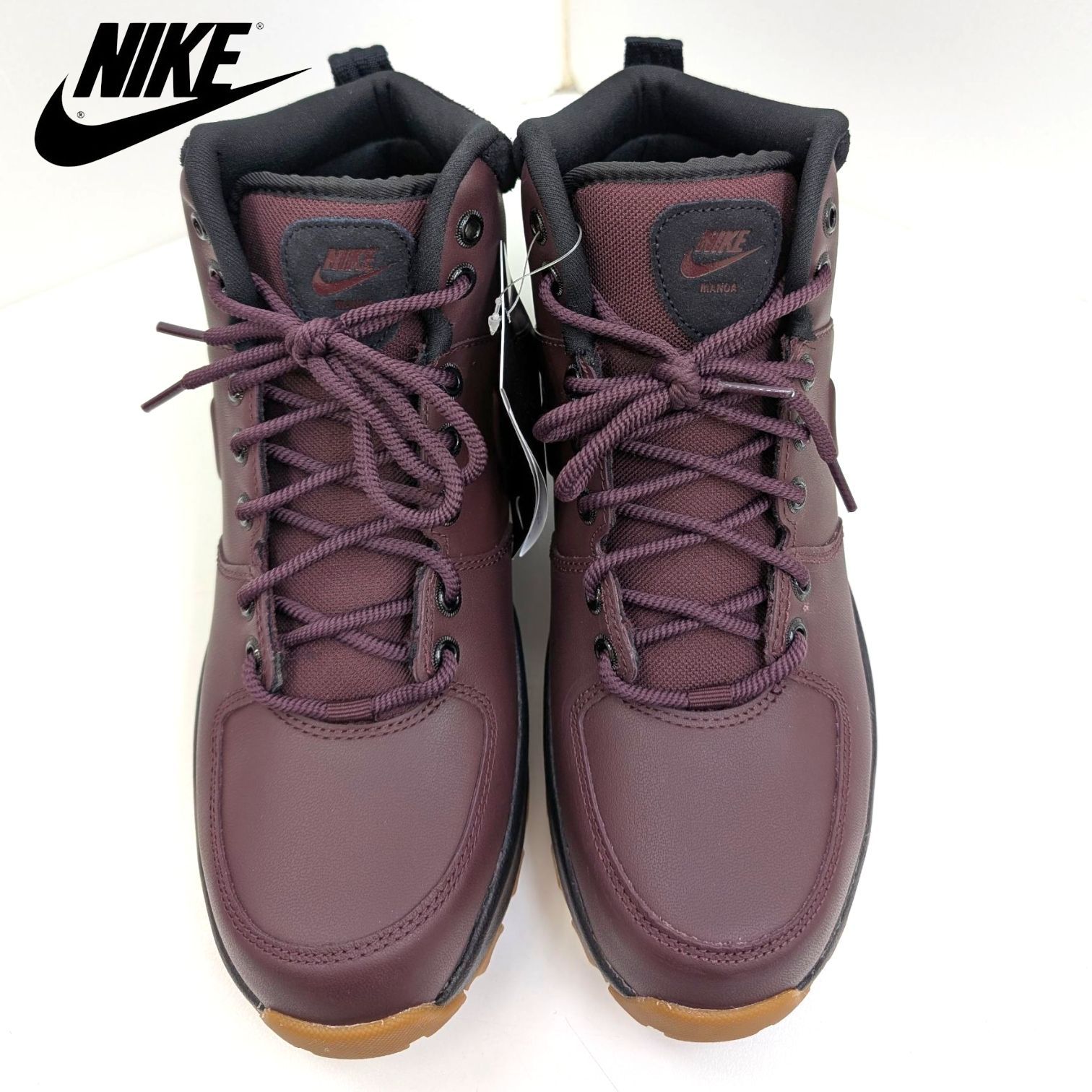 ナイキ マノア レザー HF7095 600 バーガンディクラッシュ 箱無しお