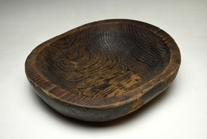 蔵C9694】時代木製 刳貫 こね鉢 民藝 - メルカリ