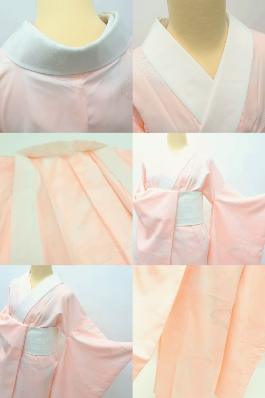 百華❀Y3934◇美品 正絹 手縫い仕立て 成人式 振袖 長襦袢 2点セット