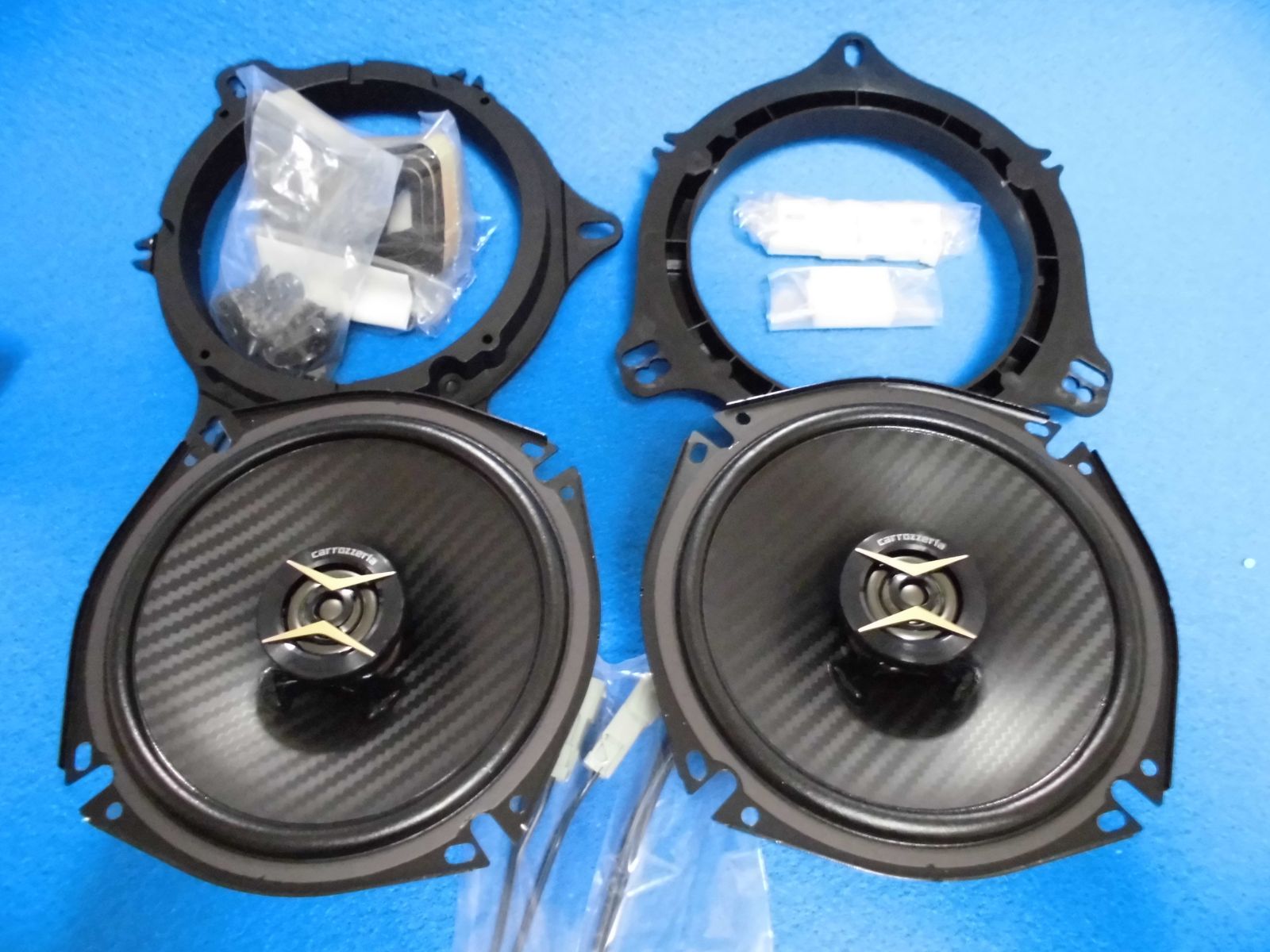 現ラパン HE 33 S 社外パイオニア160Ｗハイレゾ F R共通スピーカー ブラケット同梱 車種別ラパン スピーカー取付解説図