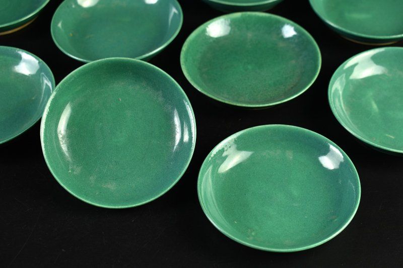 蔵A 5045 萬古焼 小皿 十客 幅10.5㎝