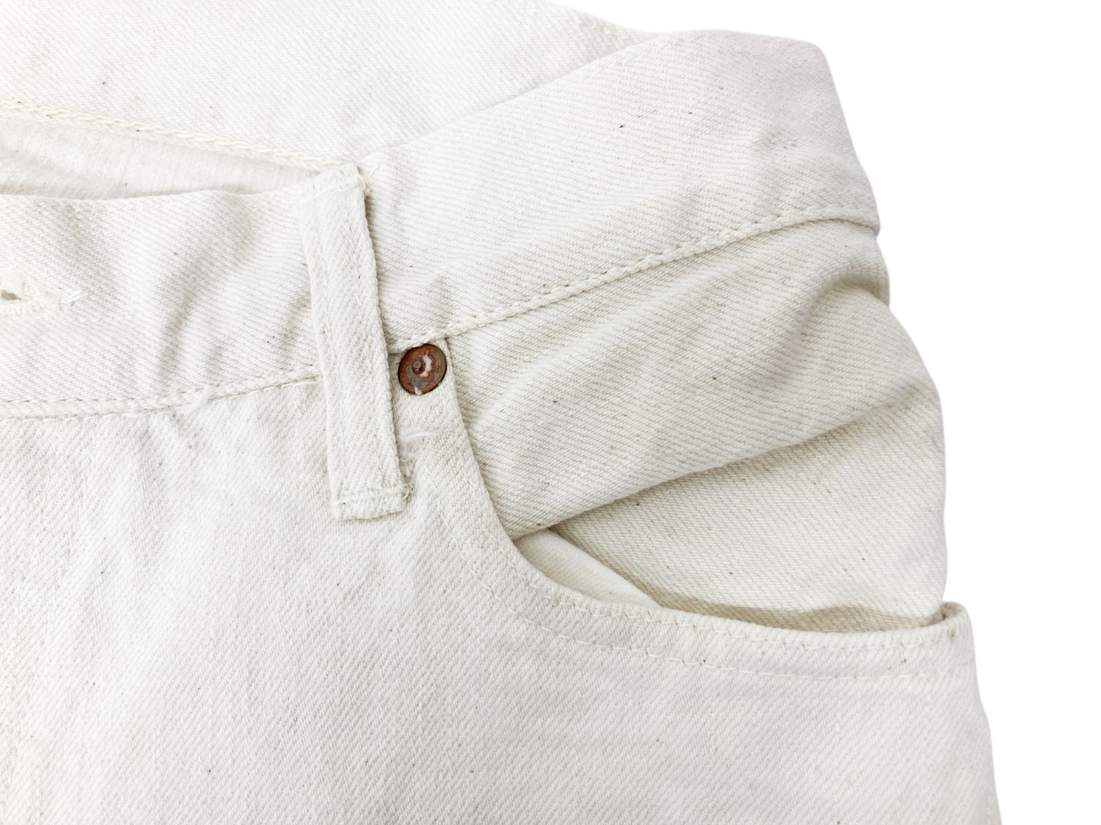 EVISU (エヴィス) LOT.2000 ホワイトデニム ジーンズ センターループ