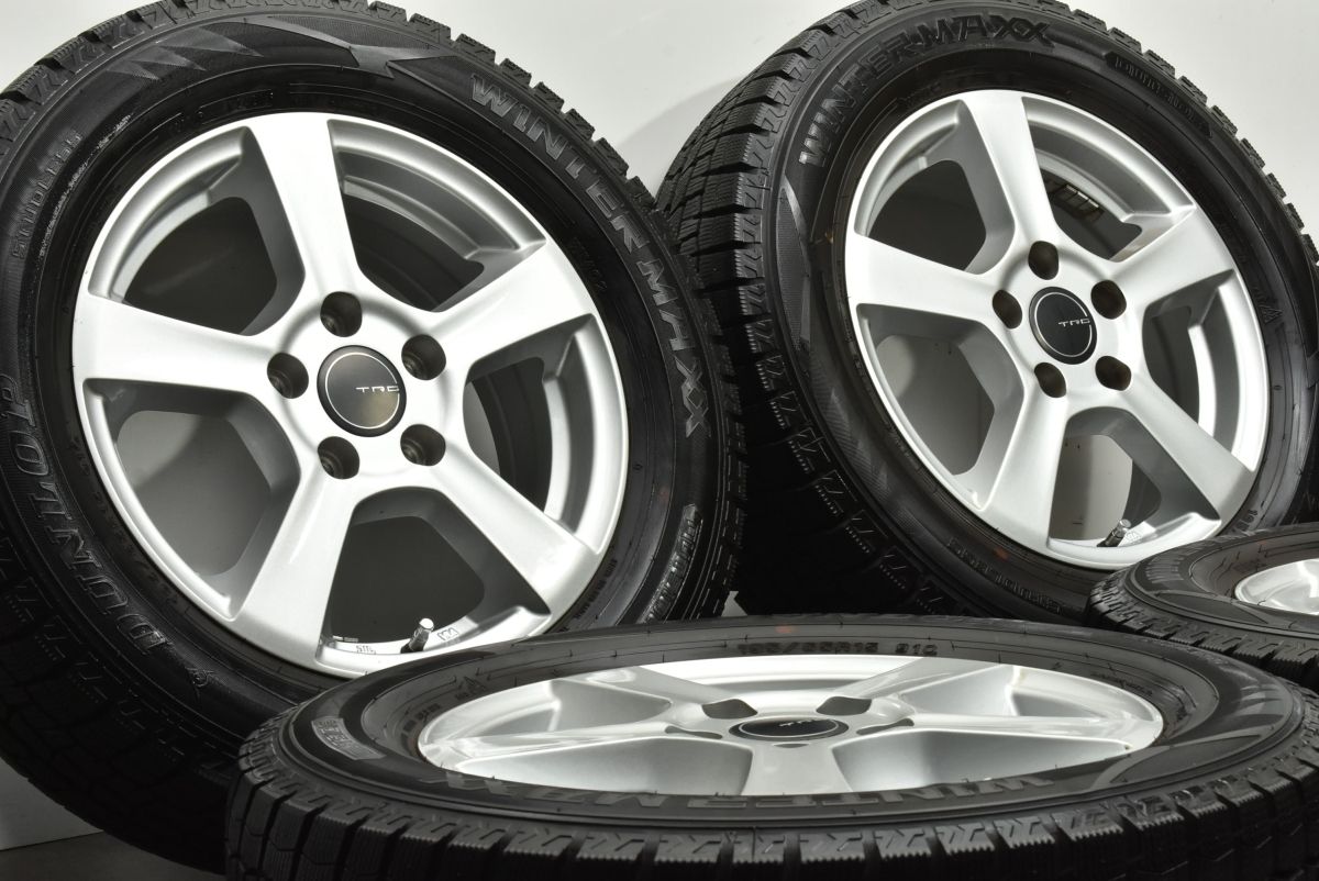 バリ溝 TRG 15 in 5 J 40 PCD 112 ハブ径57 1ｍｍ ダンロップ ウインターマックス 195 65 R フォルクスワーゲン AU 1 K ゴルフ 6 7 8