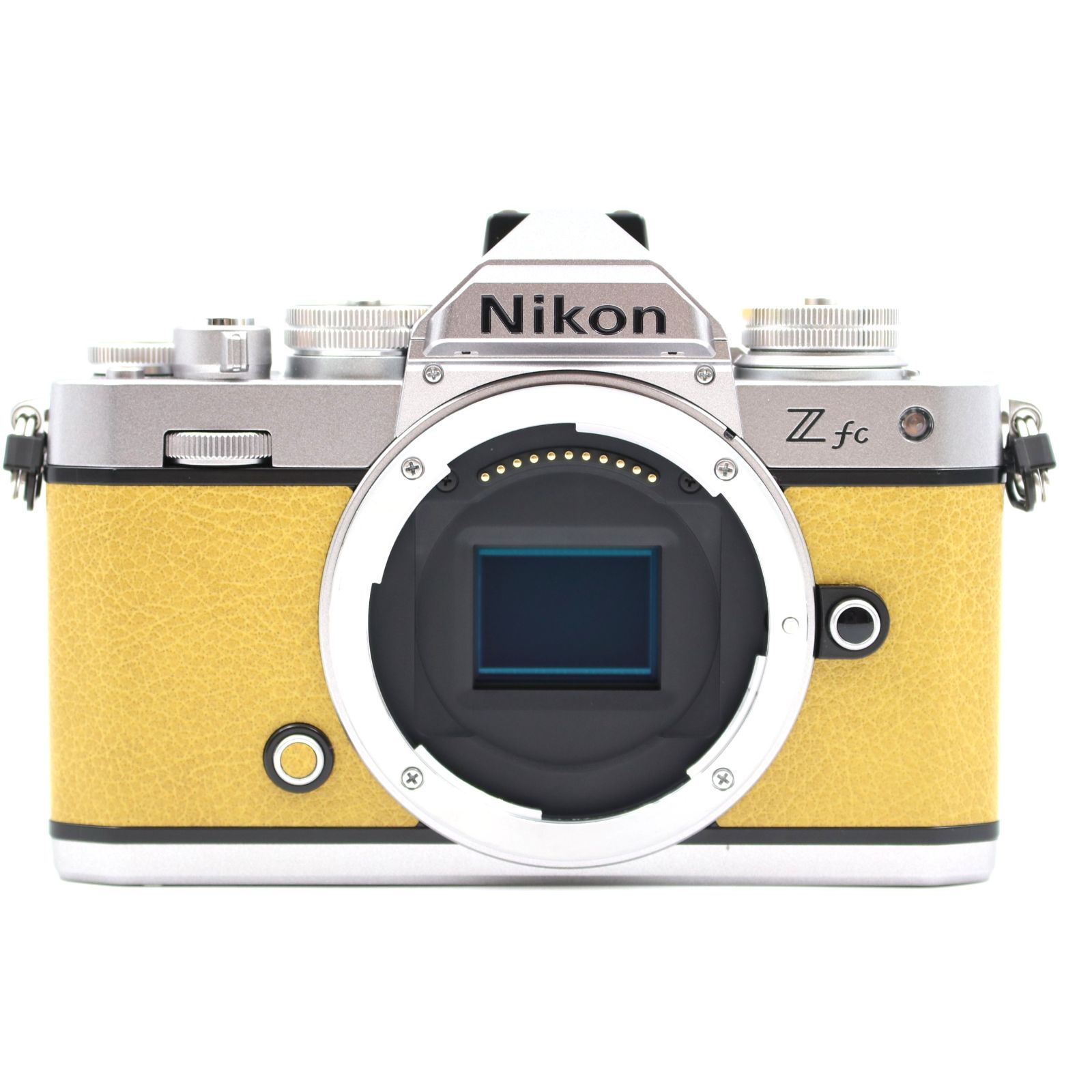 シャッター数74枚 Nikon Z fc ボディ マスタードイエロー エクステリア張替済み シルバー ミラーレス一眼カメラ ニコン