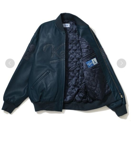 ケボズ 羊革レザーバーシティージャケット