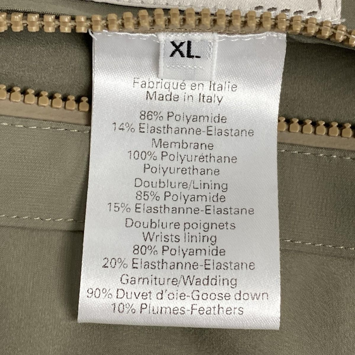 HERMES(エルメス) ダウンジャケット サイズXL メンズ美品 - カーキ