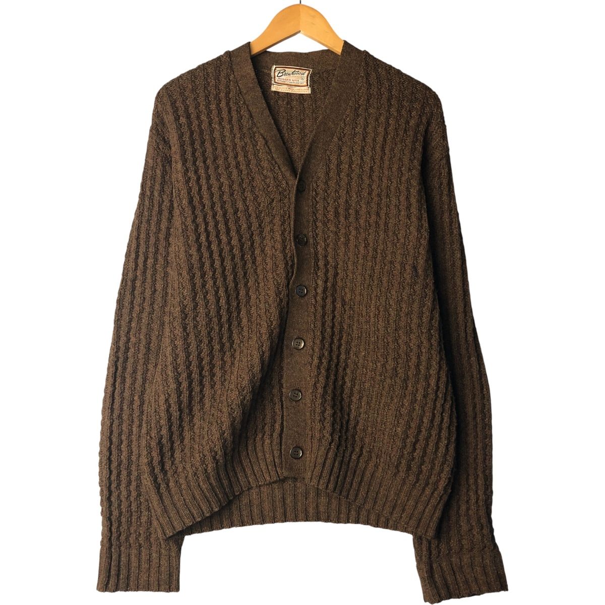 古着 60年代 Brentwood ウールニットカーディガン メンズL相当 ヴィンテージ eaa600711