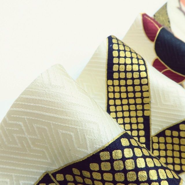 百華❀Y3936◇美品 正絹 手縫い仕立て 橘 成人式 高身長向け 振袖 着物