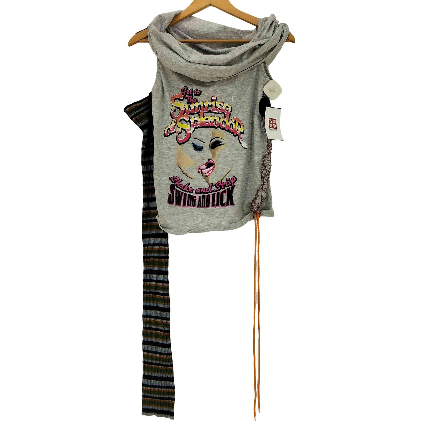 ドルチェアンドガッバーナ DOLCE-GABBANA 90s 00s Y2K ITTIERRE ワンショルダー プリント カットソー レディース import M