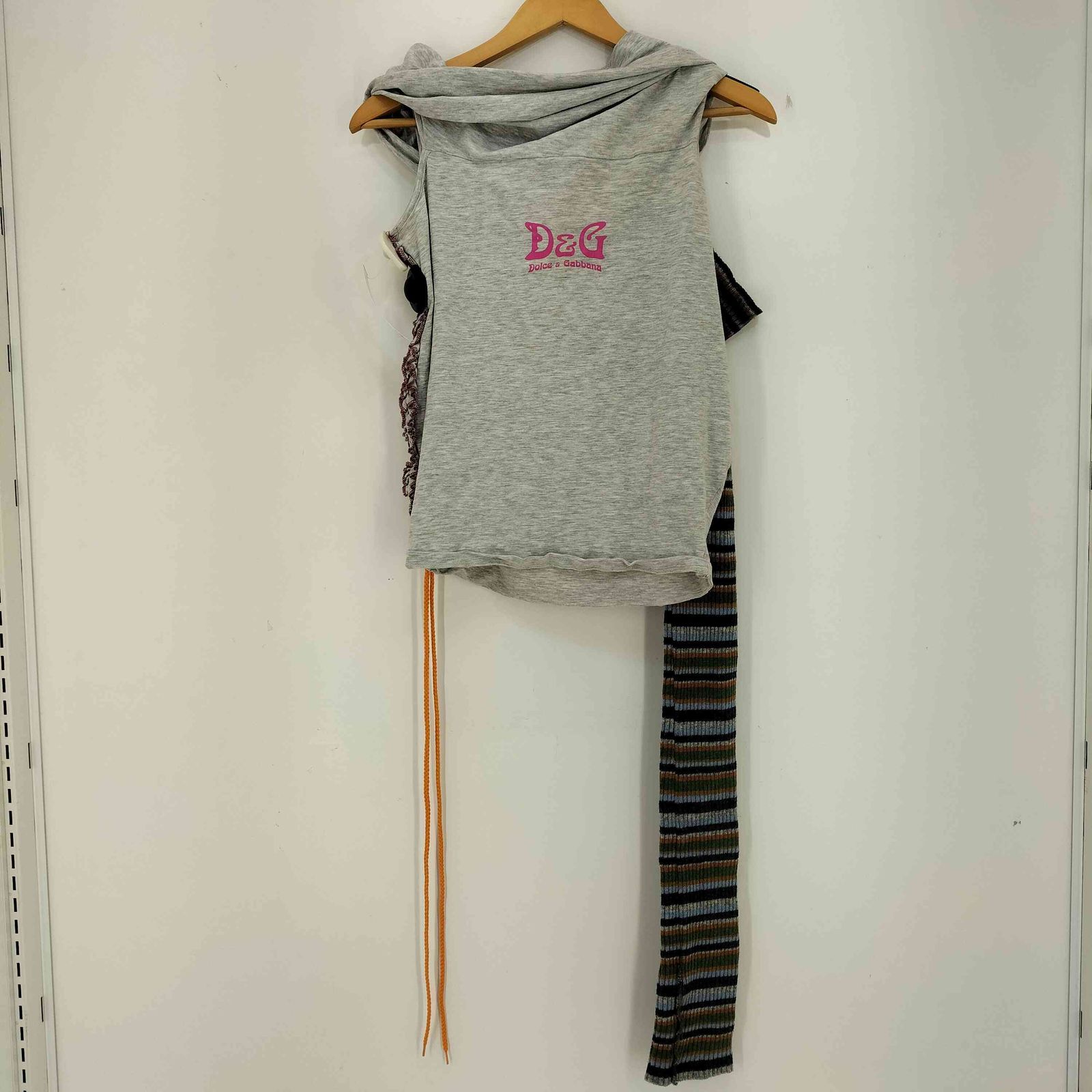 ドルチェアンドガッバーナ DOLCE-GABBANA 90s 00s Y2K ITTIERRE ワンショルダー プリント カットソー レディース import M