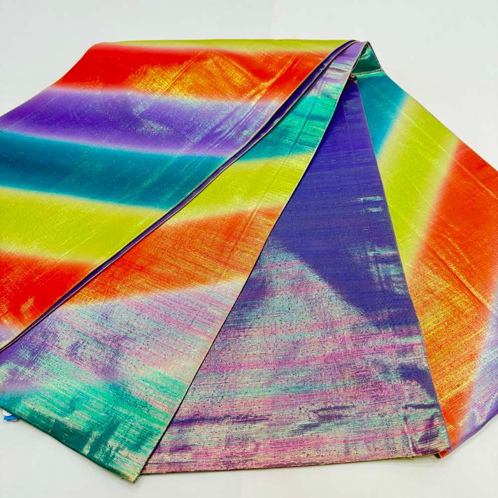  引き振袖用帯 本振袖用帯 裾引き 大振袖 全通 476 cm 大きい 花嫁衣装 舞台衣装 リサイクル 結婚式 婚礼 4872 丸帯 帯