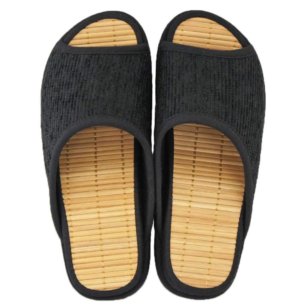 【特価商品】CREO] by スリッパ Dセノーテモール竹踏み Slippers Gサイズ 日本製 - 土踏まず刺激 約26.5cmまで [ハキハキ工房 ブラック