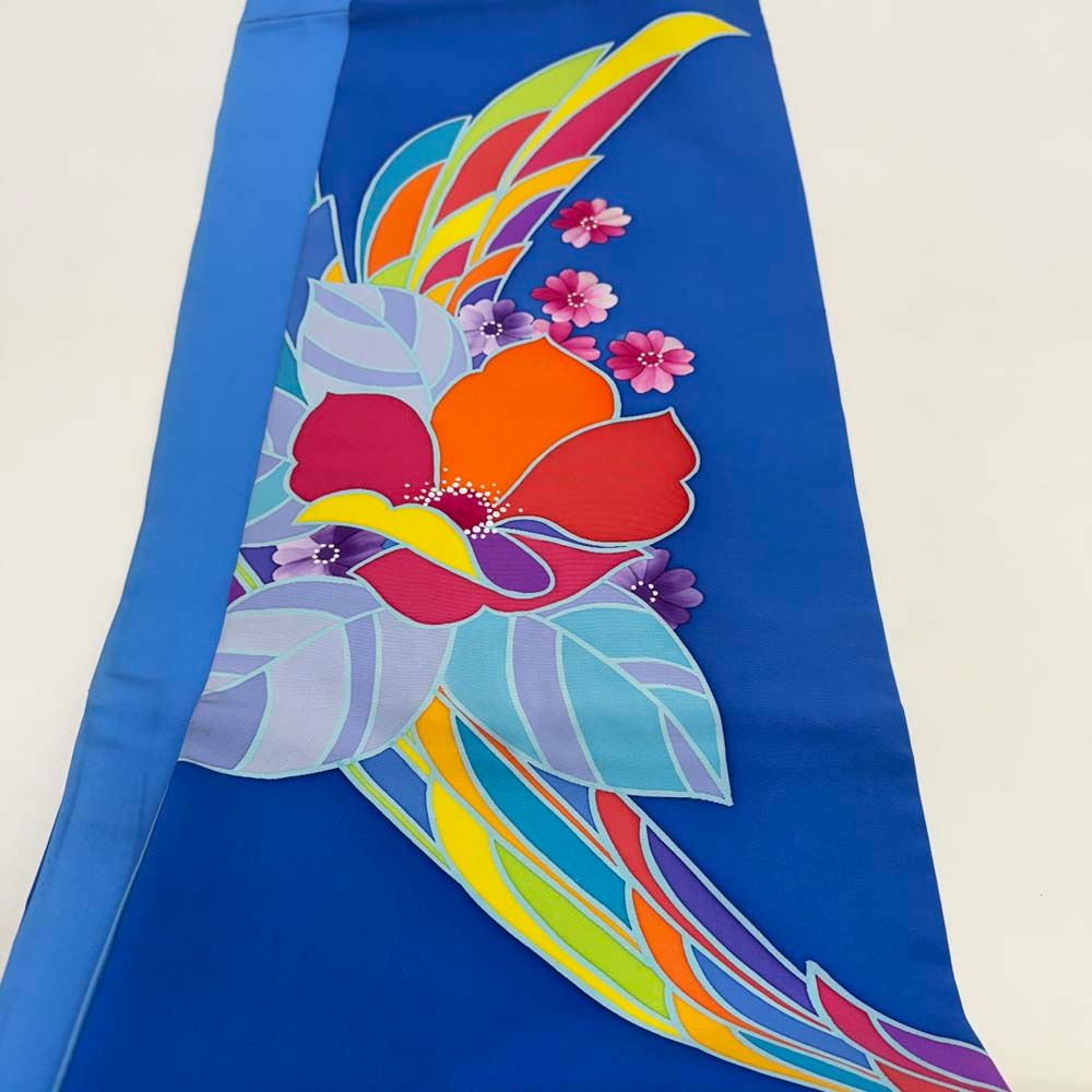 引き振袖用帯 本振袖用帯 裾引き 大振袖 全通 450 cm 花嫁衣装 舞台衣装 リサイクル 結婚式 婚礼 4874