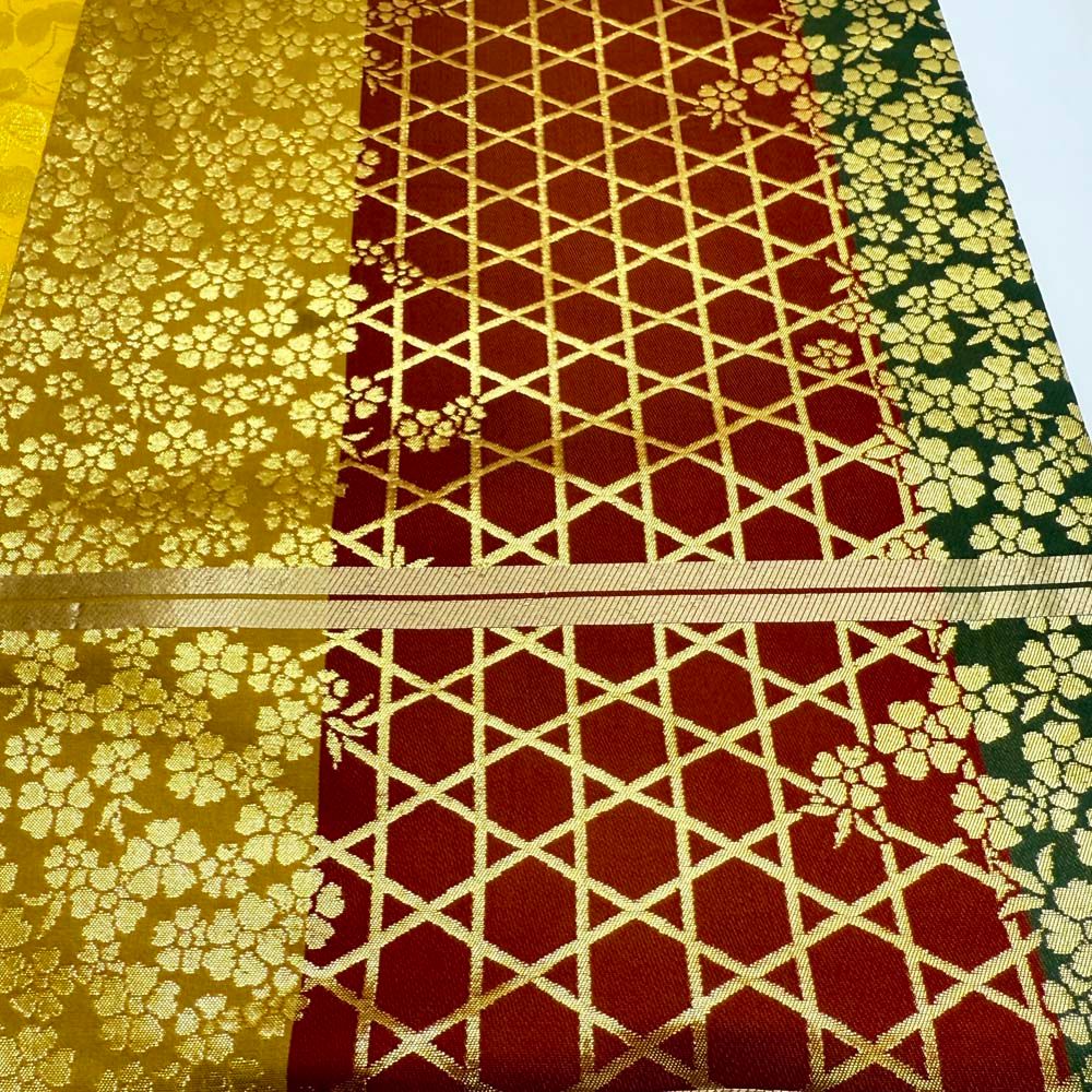 引き振袖用帯 本振袖用帯 裾引き 大振袖 全通 430 cm 花嫁衣装 舞台衣装 リサイクル 結婚式 婚礼 4878