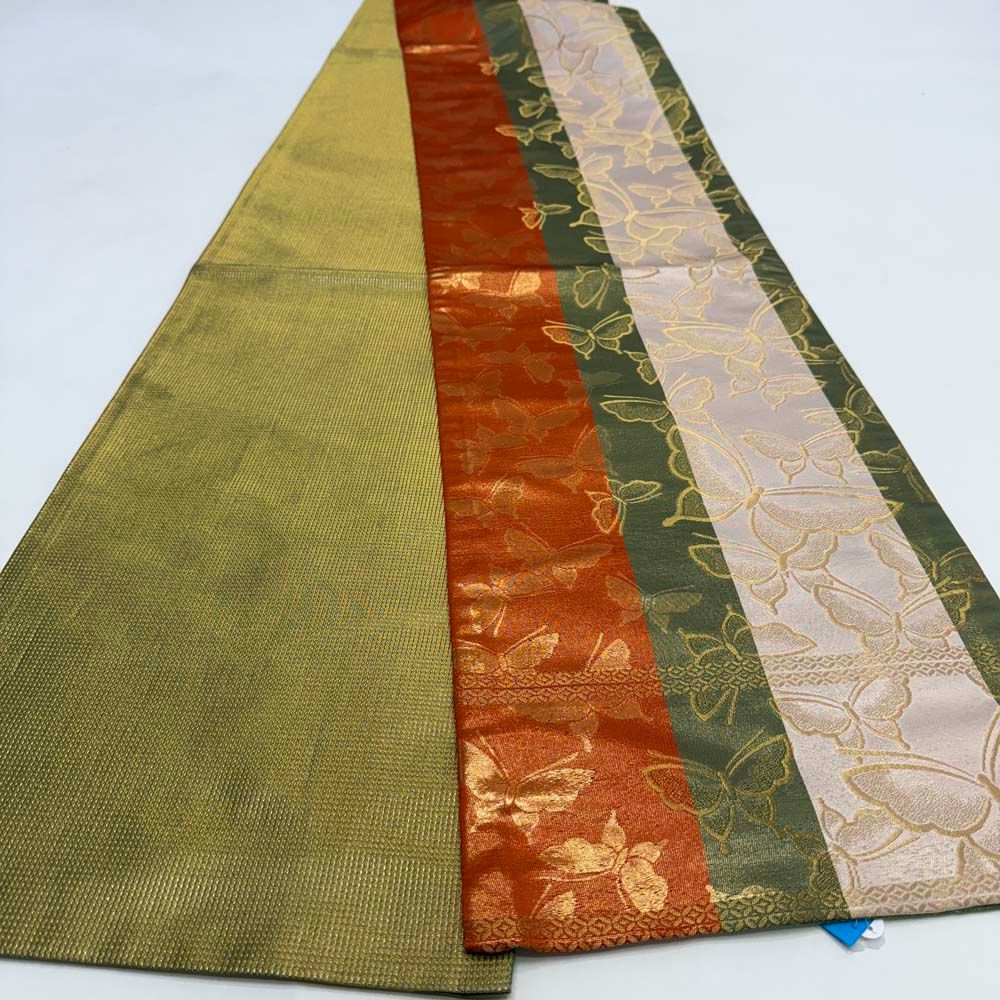 引き振袖用帯 本振袖用帯 裾引き 大振袖 全通 460 cm 大きい 花嫁衣装 舞台衣装 リサイクル 結婚式 婚礼 4881