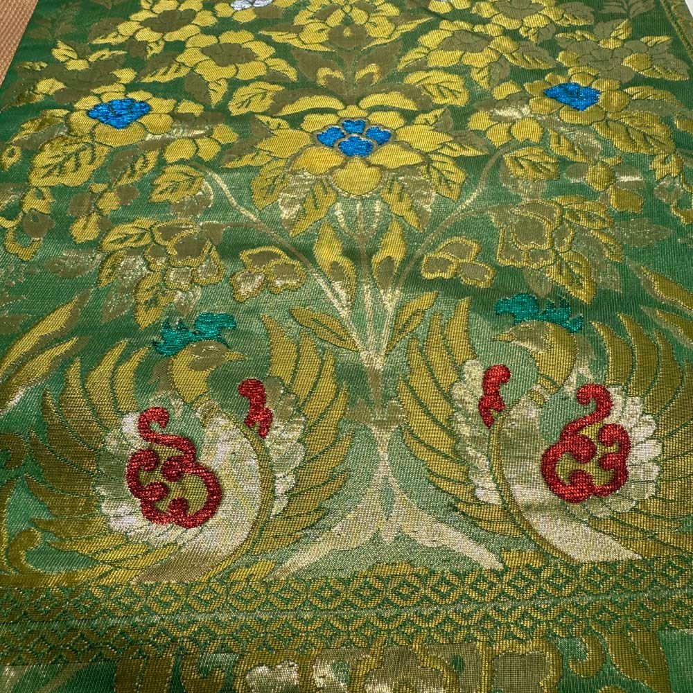 引き振袖用帯 本振袖用帯 裾引き 大振袖 全通 458 cm 大きい 花嫁衣装 舞台衣装 リサイクル 結婚式 婚礼 4882