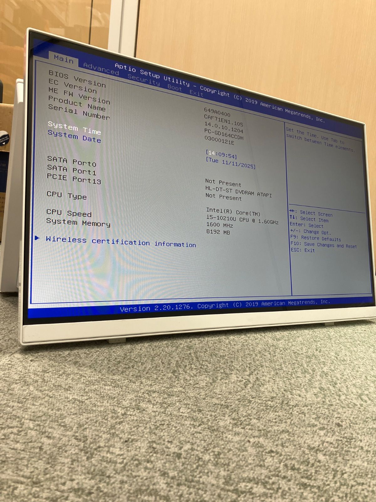 ジャンク NEC PC-GD164CCDH CORE i5-10210U CPU 1.60GHz 1600MHz