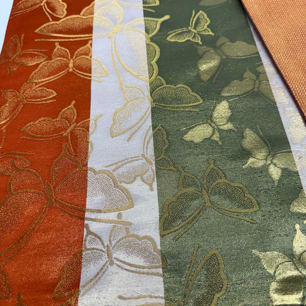 引き振袖用帯 本振袖用帯 裾引き 大振袖 全通 466 cm 大きい 花嫁衣装 舞台衣装 リサイクル 結婚式 婚礼 4893