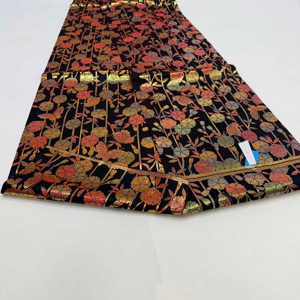 引き振袖用帯 本振袖用帯 裾引き 大振袖 全通 445 cm 花嫁衣装 舞台衣装 リサイクル 結婚式 婚礼 4897