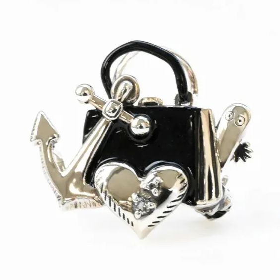 ムーミンママのバッグとニョロニョロ ペンダントトップ 碌山 ジュエリー SV925 正規取扱店 フェアリーチェ 406C0023-WTF