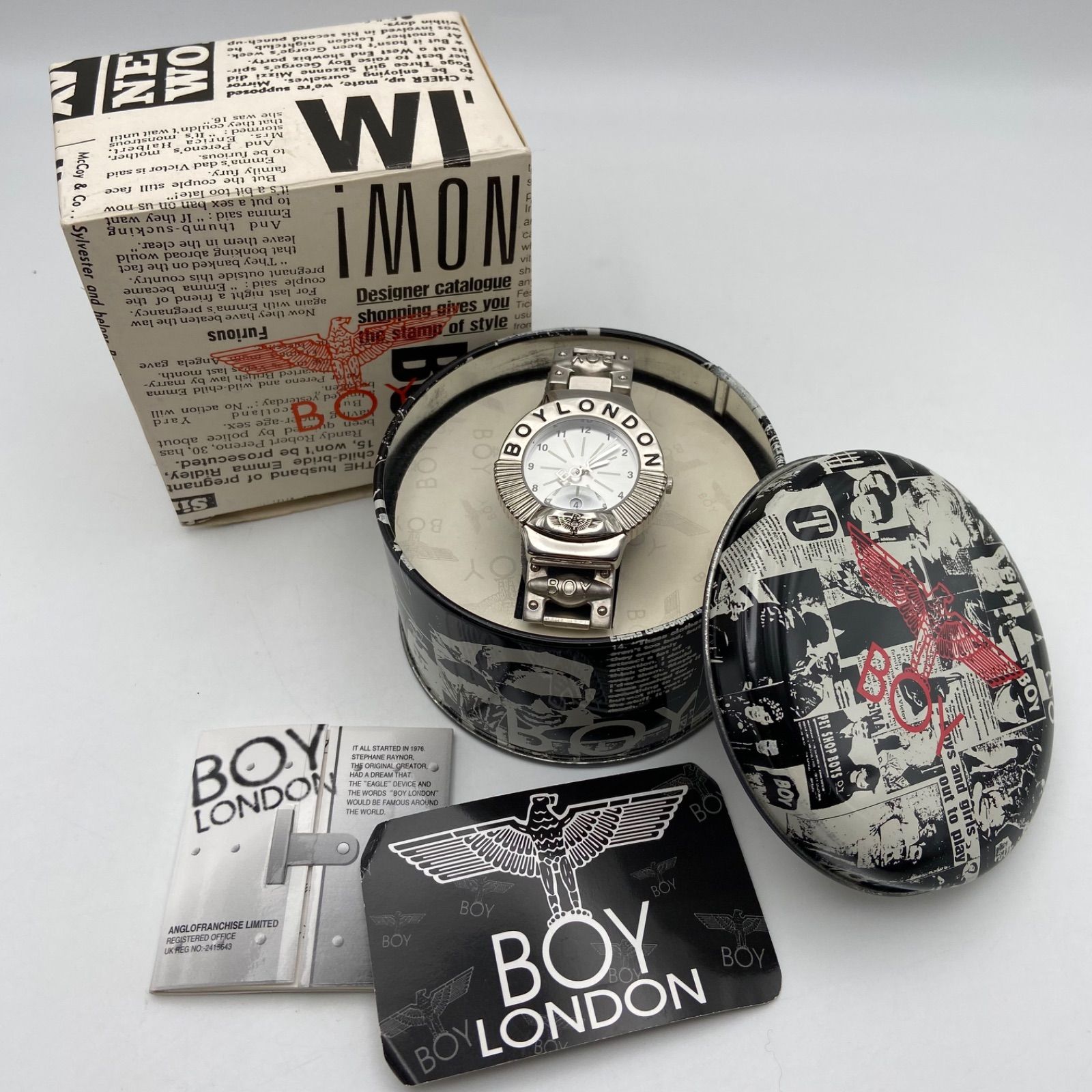 Boy London ボーイロンドン クォーツ腕時計 ステンレス コマ無し 箱