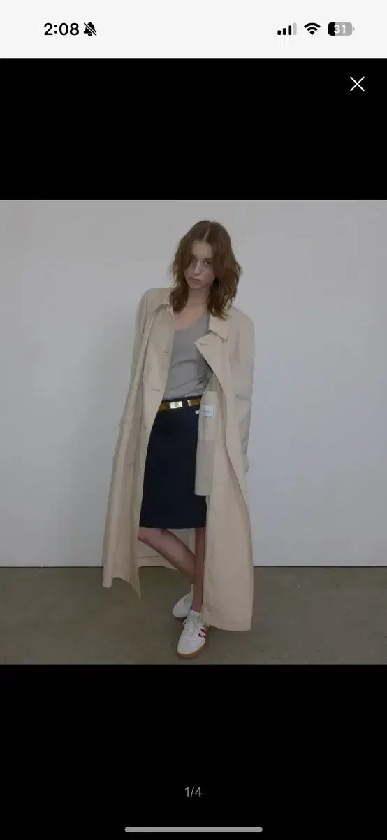 オーバーデューフ トレンチコート ベージュ