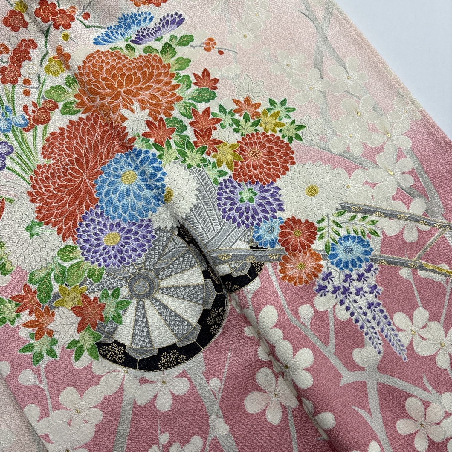 振袖 4枚 正絹 着物まとめ売り 同梱購入歓迎 リメイク用 着付け練習用