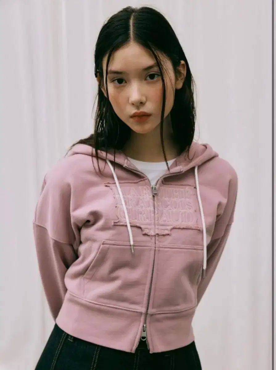 マリテフランソワジルボー ピンク フードジップアップ