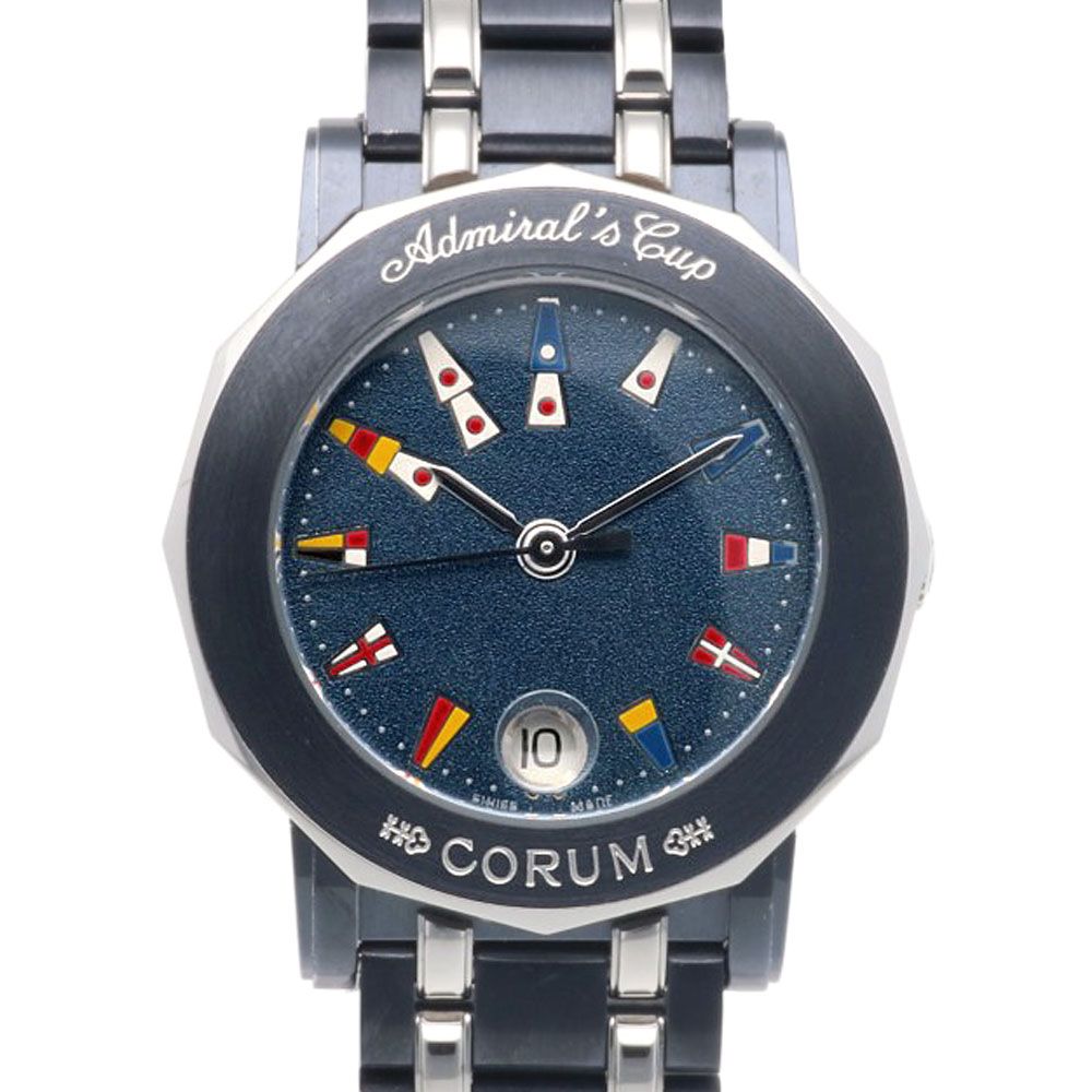 コルム アドミラルズカップ 腕時計 時計 ステンレススチール 39.130.30V585 クオーツ オーバーホール済 レディース 1年保証 CORUM コルム
