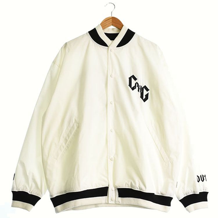 使用感 小 Captains Helm Golf|メンズ|XL LL相当 |長袖ブルゾン|秋冬|ホワイト系|古着ゴルフウェア