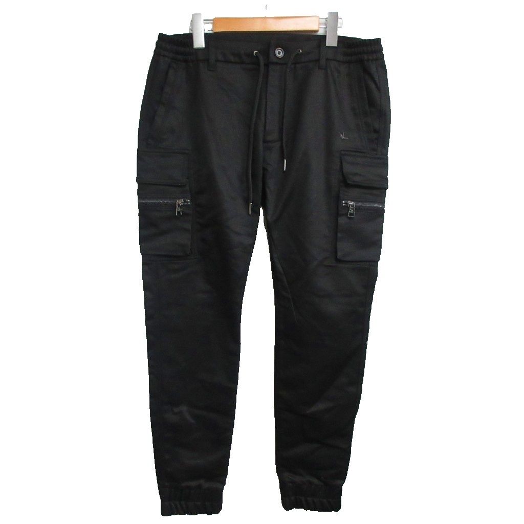 ウノピュウノウグァーレトレ リラックス 1PIU1UGUALE3 RELAX スリムカーゴパンツ イージーパンツ USB-23093 黒 ブラック L IBO84