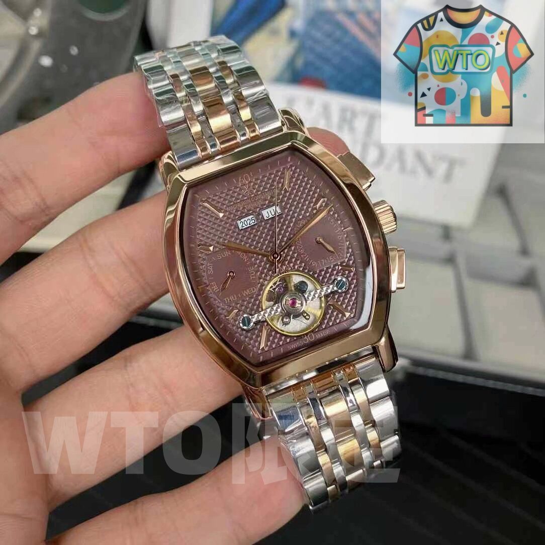 Vacheron Constantin メンズマルチファンクション自動巻き腕時計 ケース カード 袋付き WTO店名をご ください WTO輸入 LUU 42