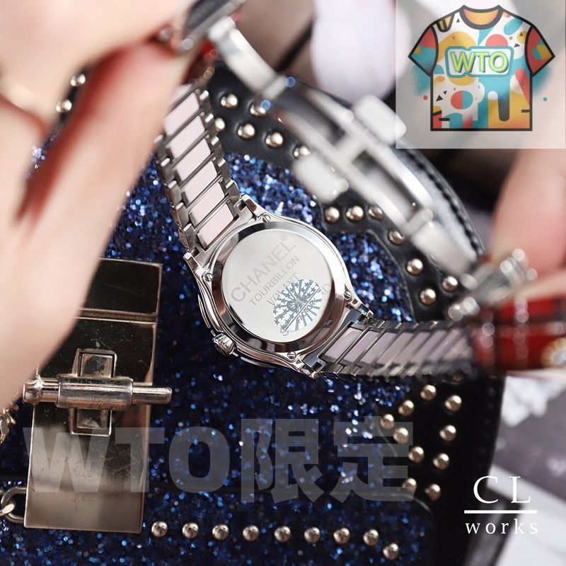  CHANEL 今日 シャネル ピンクセラミック クリスタルアクセント レディース腕時計 在庫 優惠価格 -WTO店名をご ください 自動巻き時計 腕時計(アナログ)