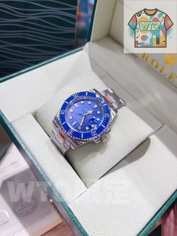  今日 ROLEX ブルー サブマリナー リプリカ WTO店名をご ください 自動巻き時計 腕時計(アナログ)
